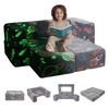 Kids Couch, 4Pcs Toddler Couch Sofa Bed, Kids Chair Seat Playroom Furniture