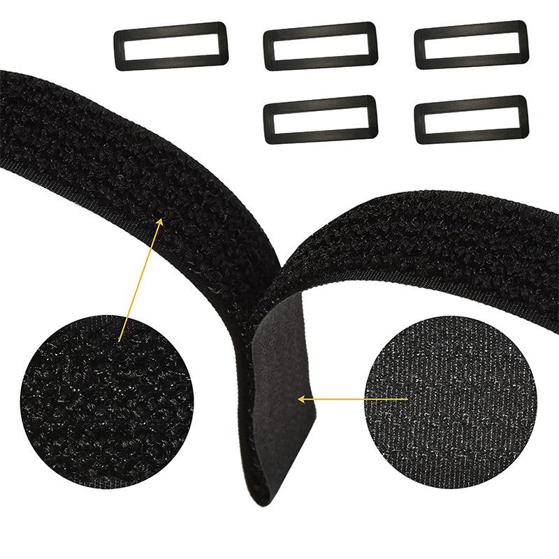 Self-Adhesive Nylon Cable Tie with Hook and Loop Buckle for DIY Organization
