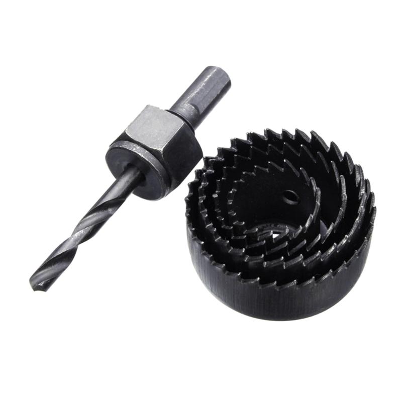 5Pcs Woodworking Opener Hole Saw Bit Cutting Drilling Tool Set With Round Saw For Gypsum Board Wood Opening Accessories