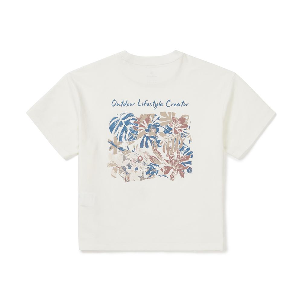 [Snowpeak] Sorona Women's Tropical Short Sleeve T-shirt Off White (S25MWFTS71)