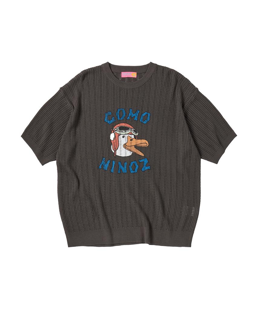 COMONINOZ Summer Graphic Knit [Charcoal]