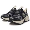 MLB Curve Runner New York Yankees Soft Comfortable Non-Slip Wear-Resistant Breathable Low-Top Casual Shoes Kids sneakers Black 7ASHCB05N-50BKS