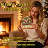 DIY Diamond-Painted Paper Christmas/Angel/Castle Pattern Greeting Cards and Postcards, Christmas Gifts