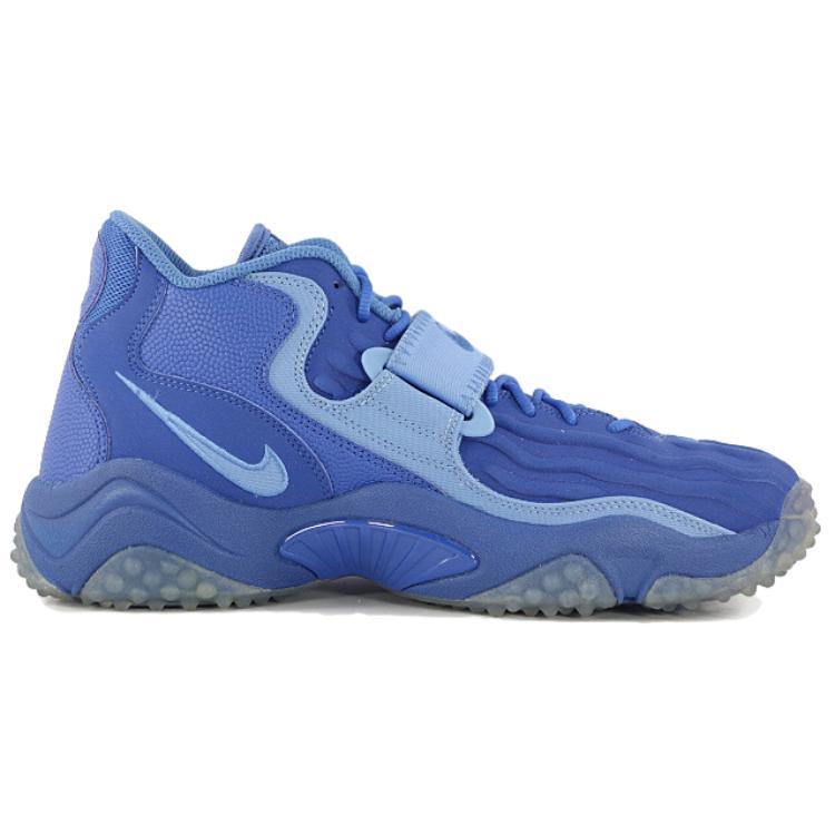Nike Air Zoom Turf Jet 97 Bequeme Und Leichte Dämpfung Rutschfeste Mittelhohe Basketballschuhe Herren Blau 621957-404