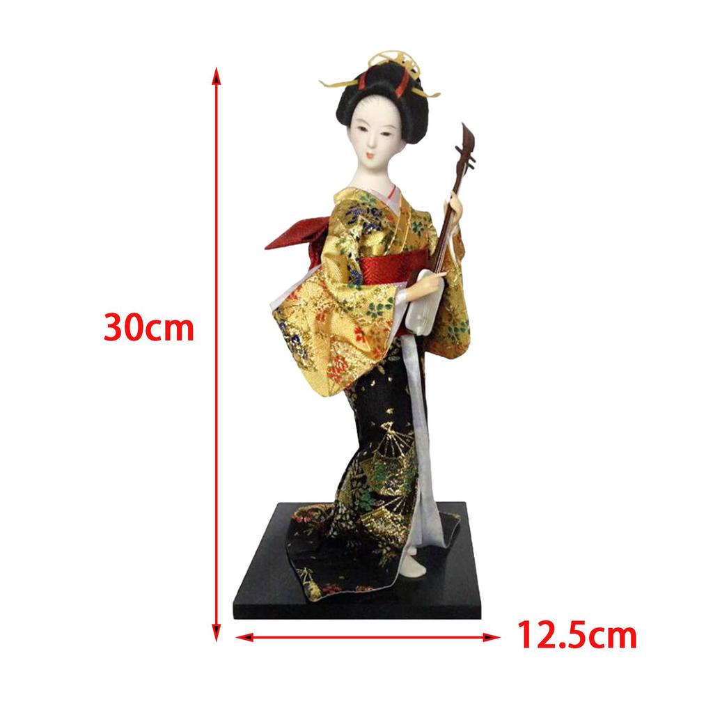 Muñeca Geisha Japonesa de 12 Pulgadas 30cm Muñeca Kimono Asiático Figura Coleccionable Decoración Regalo
