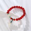 Simple Red Agate Bracelet  Fashion Women Daily Jewelry Lucky Gift