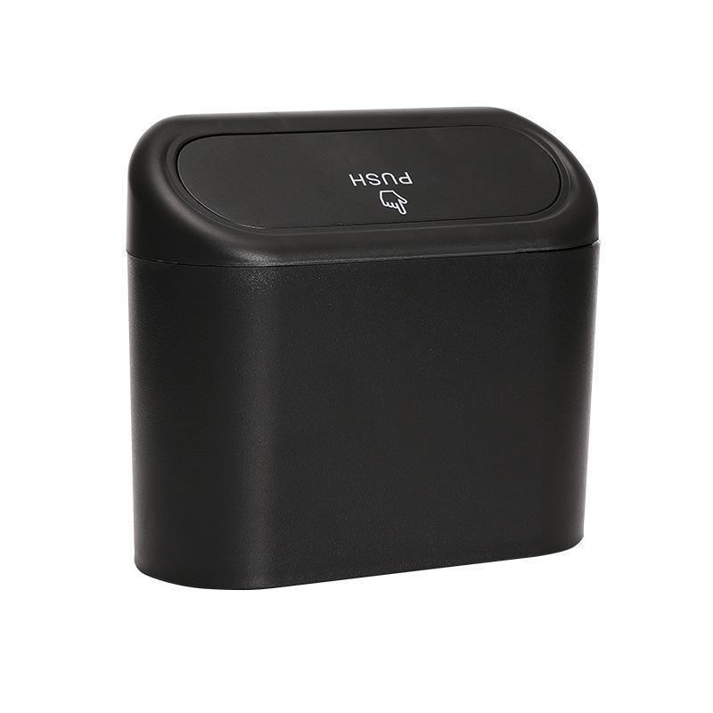Car Trash Can Car Universal Hanging Storage Box With Lid Mini Simple Press Car Trash Can Automobiles Car