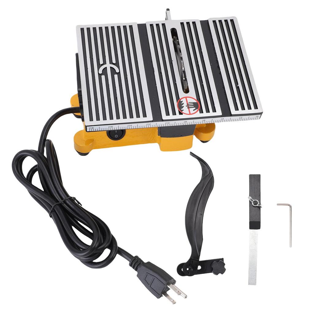 Table Saw Compact Multi Function Desktop Electric Saw with Low Noise Motor for Wood Steel Glass Tile