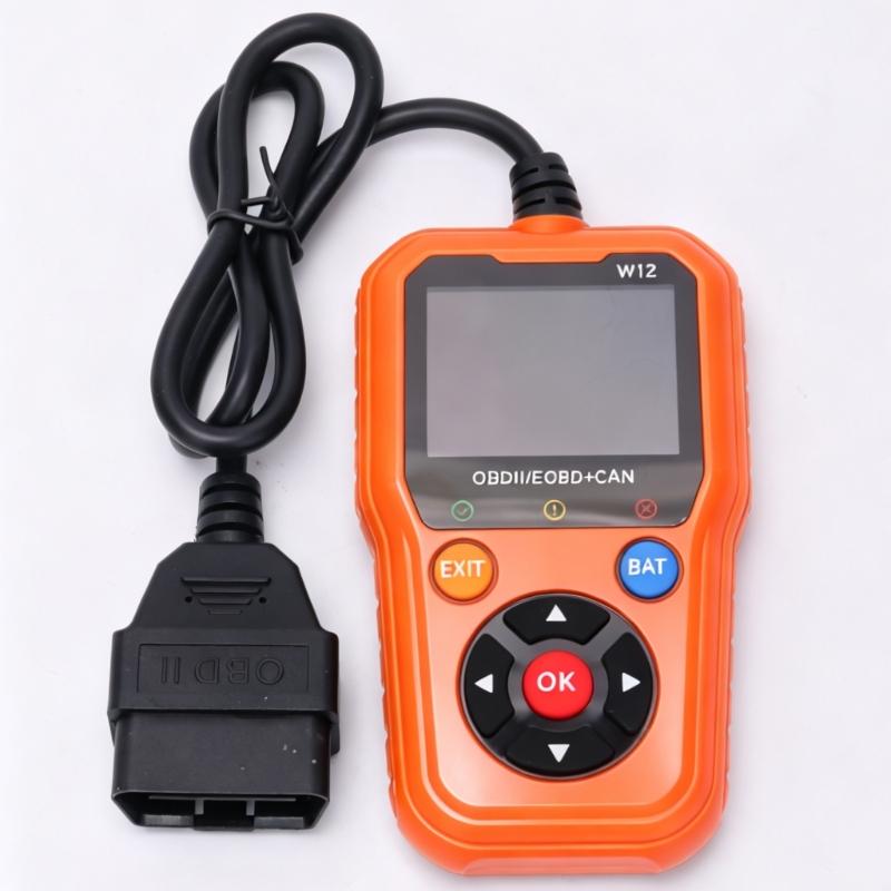 Vehicle Diagnostic Device for Engine Fault Scanning and Code Management with a Fixed Cable and Pin-Array End for Direct Use