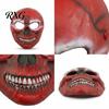 Full Face Halloween Mask Blood Skull Mask, Adjustable Elastic Strap Party Lightweight Adult PU Foam Horror for Cosplay Decoration Snap Button
