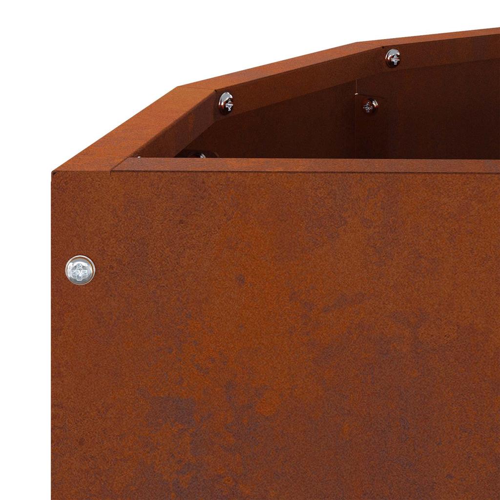 Rustic Planter Box 60 X 30 X 50 Cm Weatherproof Steel