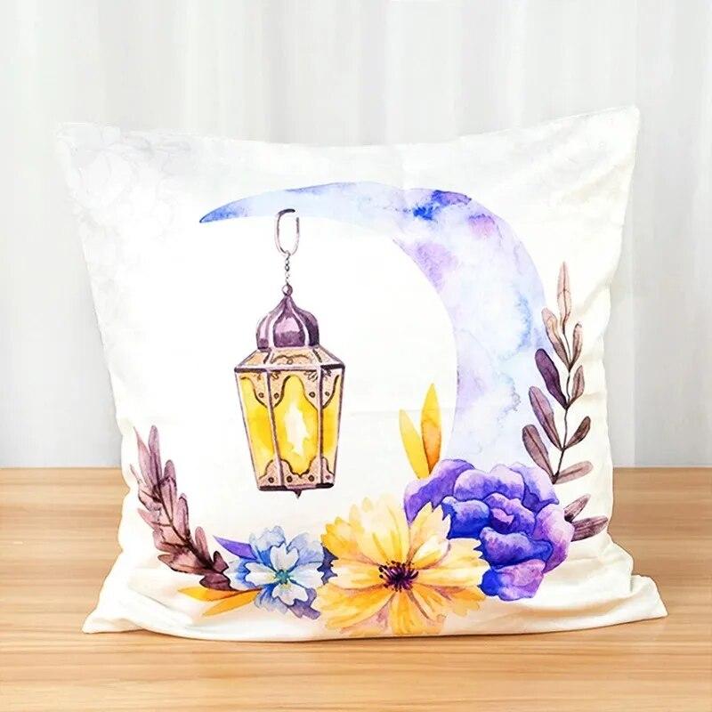 Eid Mubarak Home Decoration Pillowcases Islamic Ramadan Decoration Mosque Muslim Pillowcases Gift