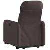 Electric Recliner Chair with Rising Function Dark Brown Fabric