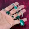 Malachite, Chrome Diopside Handmade Gemstone Necklace, 925 Solid Sterling Silver Necklace Antique Jewelry, For Thanksgiving