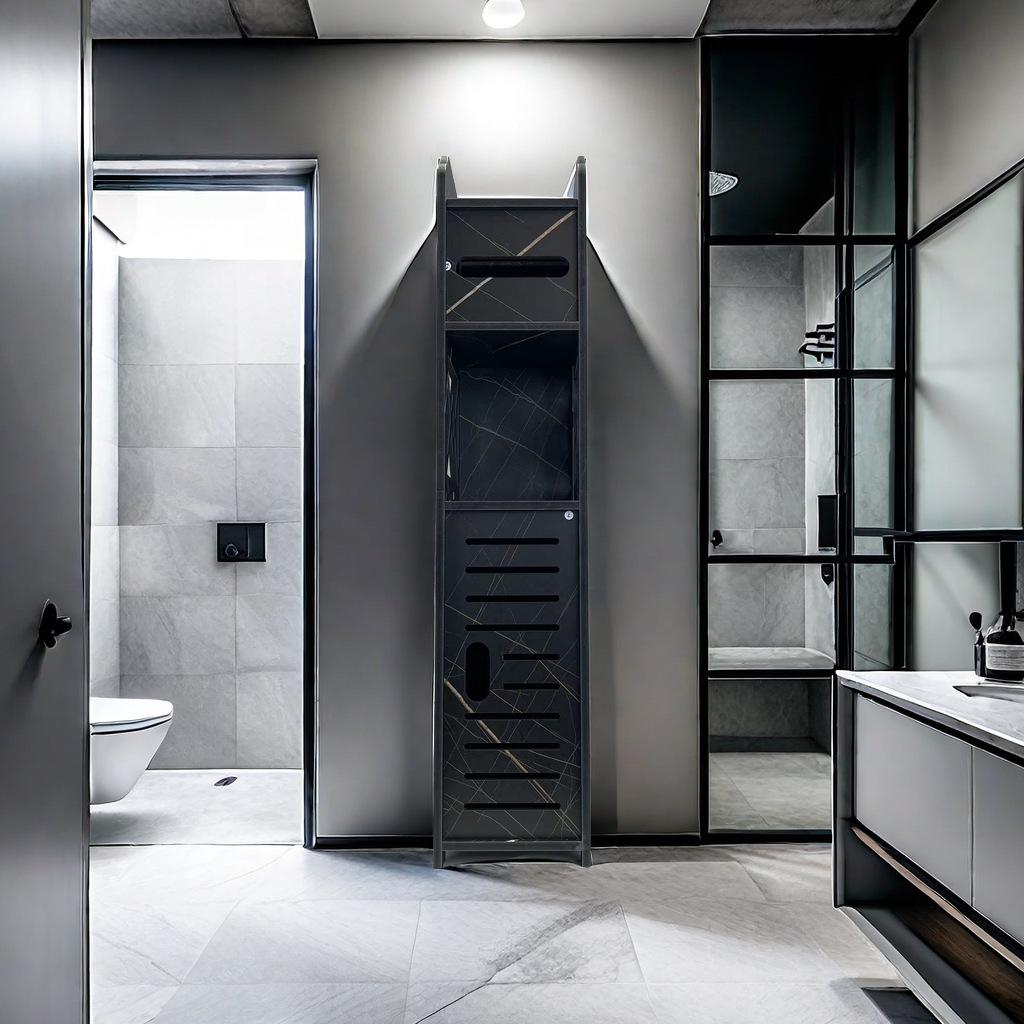 Punch-Free Bathroom Storage Rack: High-End Bathtub & Toilet Side Cabinet