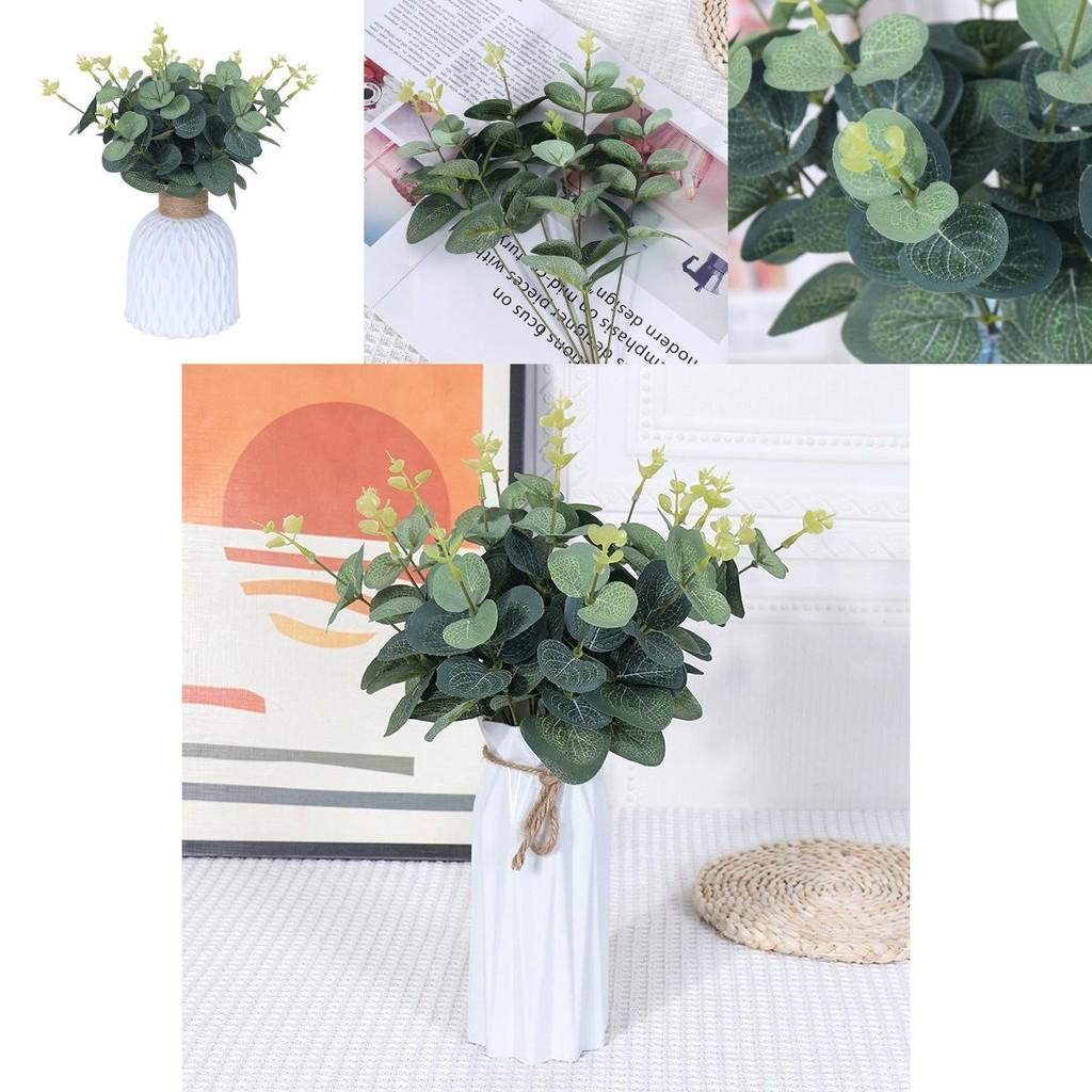 Artificial Eucalyptus Leaf Stem For Wedding Decor Photography Props Home Styling
