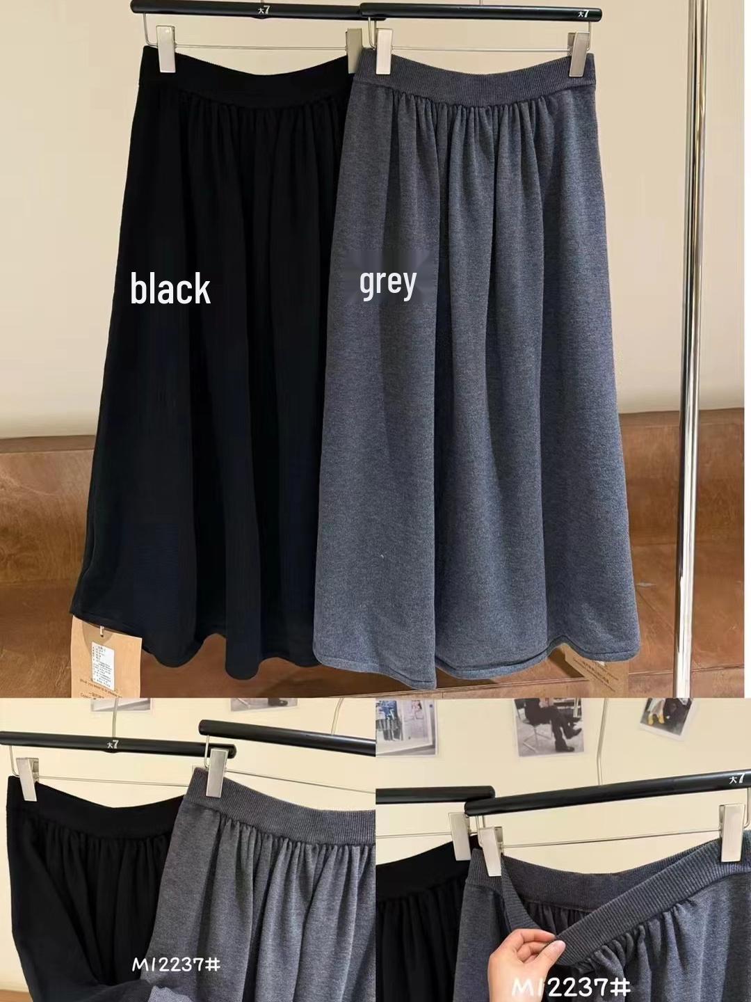 

Women s Plus Size Korean High Waist Spring Knit Maxi Skirt Dress XL