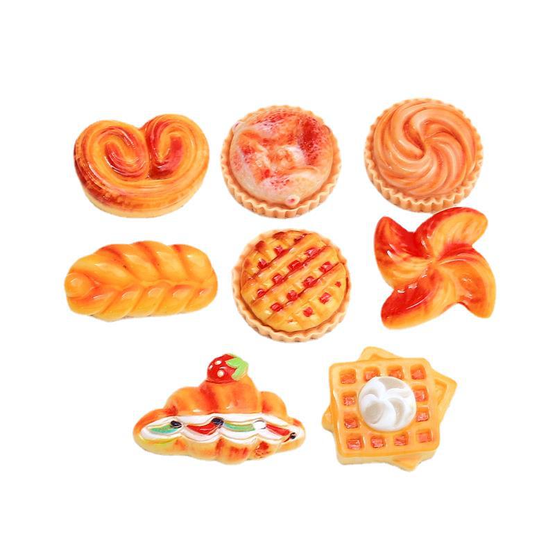 Simulation Food Play Bread Series: DIY Cream Glue, Hairpin, Shoe Buckle, Resin Decorative Accessories.