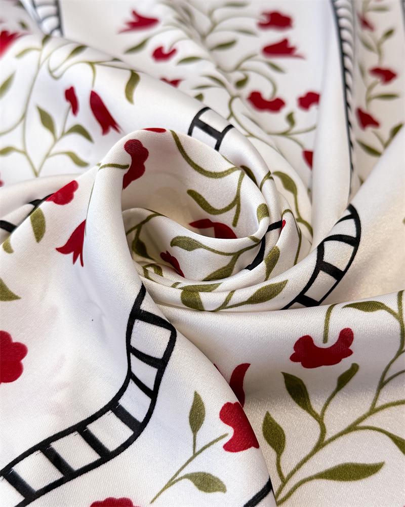 70x70cm Square Scarf Women Imitation Silk Hairbands Foulard Women Bandands Kercheif Shawls Wraps Small Hijab Headband Bandana