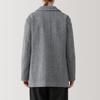 MUJI Recycled Wool Blend Jacket Size BD0ZGA4A Women's Coat, Gray, XL,