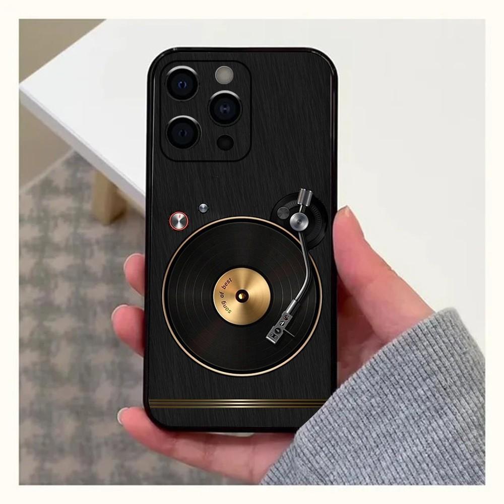 Vinyl DJ Record Art Phone Case For Apple iPhone 15,14,13,12,11,Pro,X,XS,Max,XR,Plus,Mini Soft Black Cover iPhone15