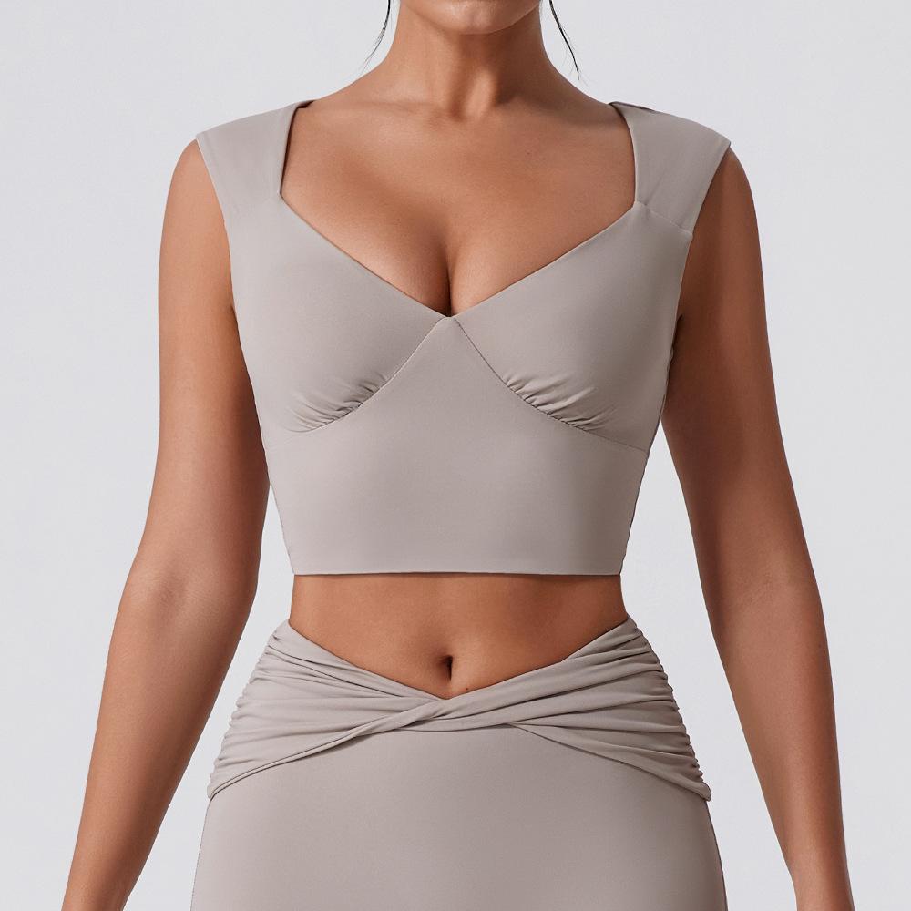 Europe and the United States summer new sexy back sling vest shock-proof fitness wear quick-drying slim fashion yoga top