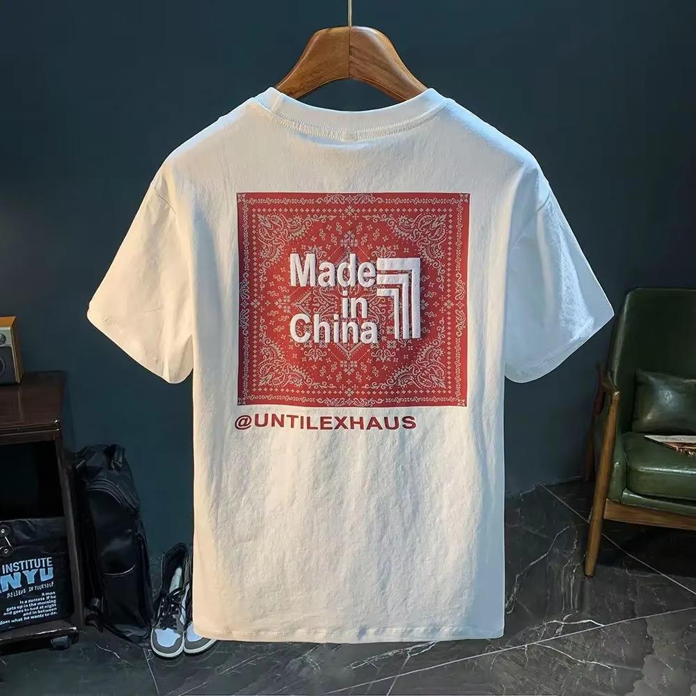 

Oversized Hip-Hop T Shirts Cute Triangular letter Harajuku Print Tee Regular Mens Tops Quality Rapper Tshirt M