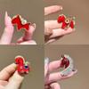 Cute Red Pony Brooch Exquisite Zodiac Horse Brooch Pin For Women Men Temperament Suit Lapel Corsage Accessories New Year Gifts