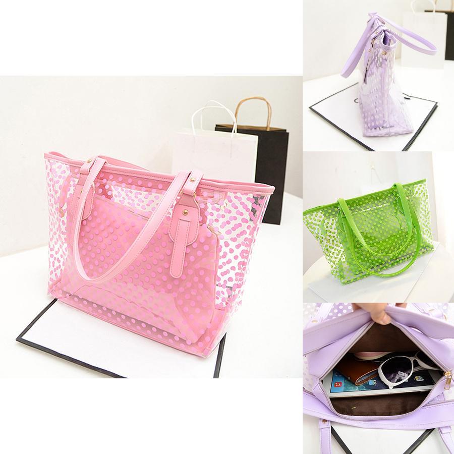 Premium Quality 2pcs/set Womens Clear Transparent Shoulder Bags For Fashion Enthusiasts