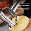 Frukt- och grönsaksskalare Rostfritt stål Melonhyvel med tandad kniv Ergonomiskt halkfritt grepp Diskmaskinssäker Köks-skalare