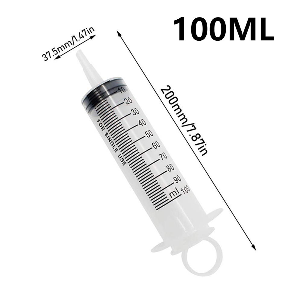 20/60/100/150ML Reusable Liquid Syringe Pump Measuring Without Needle Hose Ink Washable Suction Injector for Oil Fluid Water
