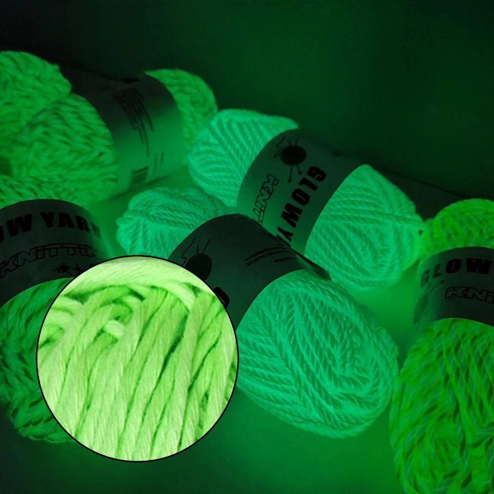 50g/roll Glow In The Dark Luminous Chunky Yarn Thread Knitted Yarn  For Sweater Hat Carpet