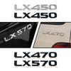 Car Styling 3D Metal/ABS Chrome Silver/Black For Lexus LX450 LX470 LX570 Logo Car P9Fender Body Trunk Decoration Sticker Accessori