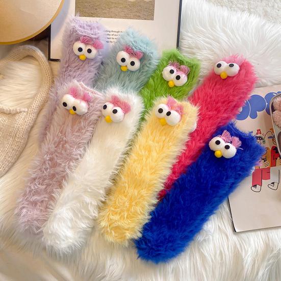 Funny Fuzzy Silly Socks for Women Fluffy Slipper Socks 3D Novelty Face Plush Socks Winter Warm Cute Floor Socks