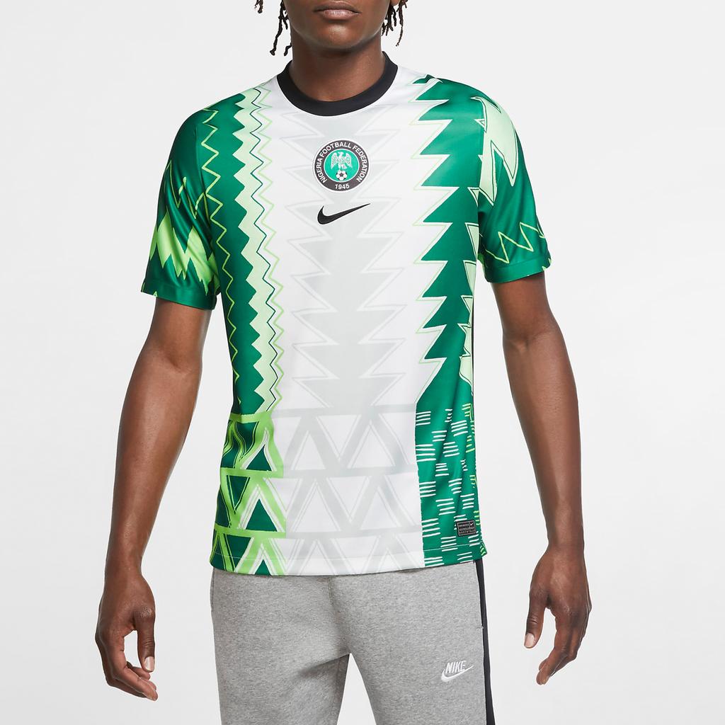 Nike Nigeria Team Home Fan Edition Breathable Quick-Drying Soccer Short Sleeve T-Shirt Men Tops White CT4225-100