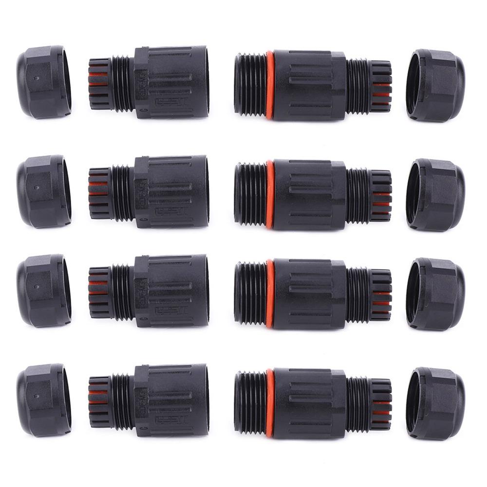 10PCS 0.5mm²~2.0mm² IP68 Waterproof Connector 3Pin Straight Cable Electrical Wire Connector Junction Box Electrical Wiring
