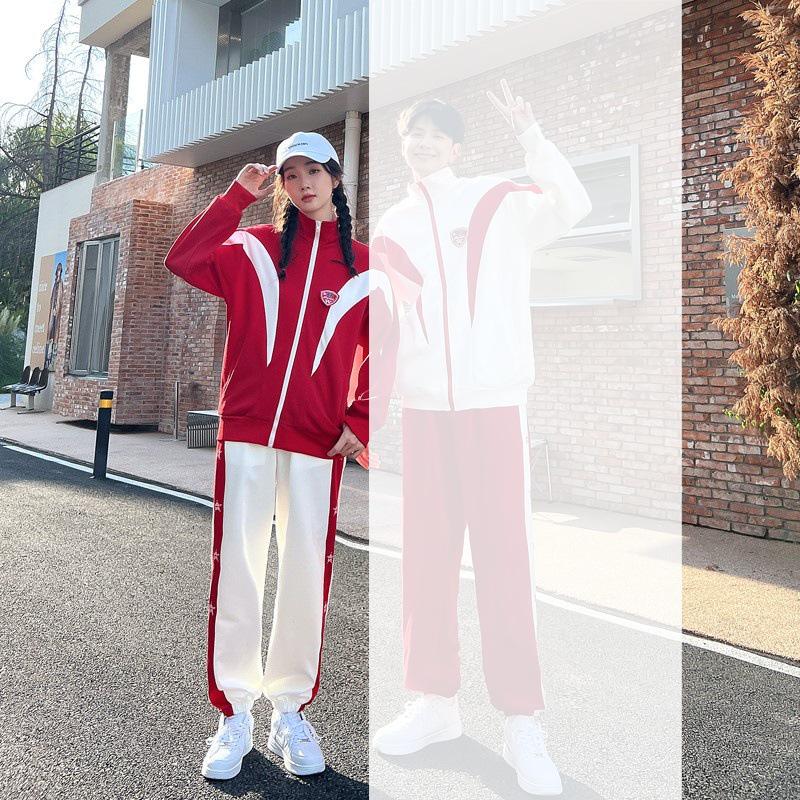 New Red Academy-Style Student Uniform Set - Middle To High School Sports Meet 3-Piece