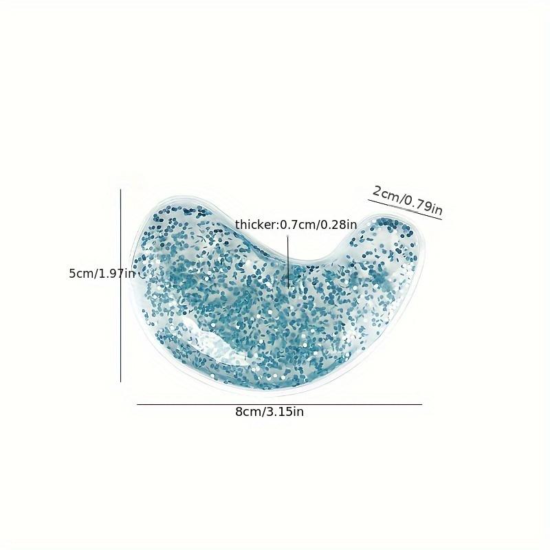 1 Pair Reusable Glitter Sequin Gel Eye Mask - Dual Temperature, Hot & Cold Compress Therapy for Soothing Puffy Eyes, Dark Circles, Migraine Relief