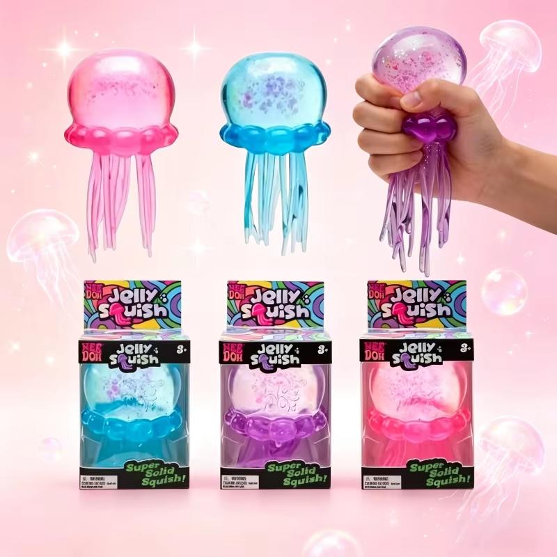 Needoh Jellyfish Fidget Toy For Kids And Adults Soft Jelly Squeeze Water Sensory Stress Relief Squish Toy