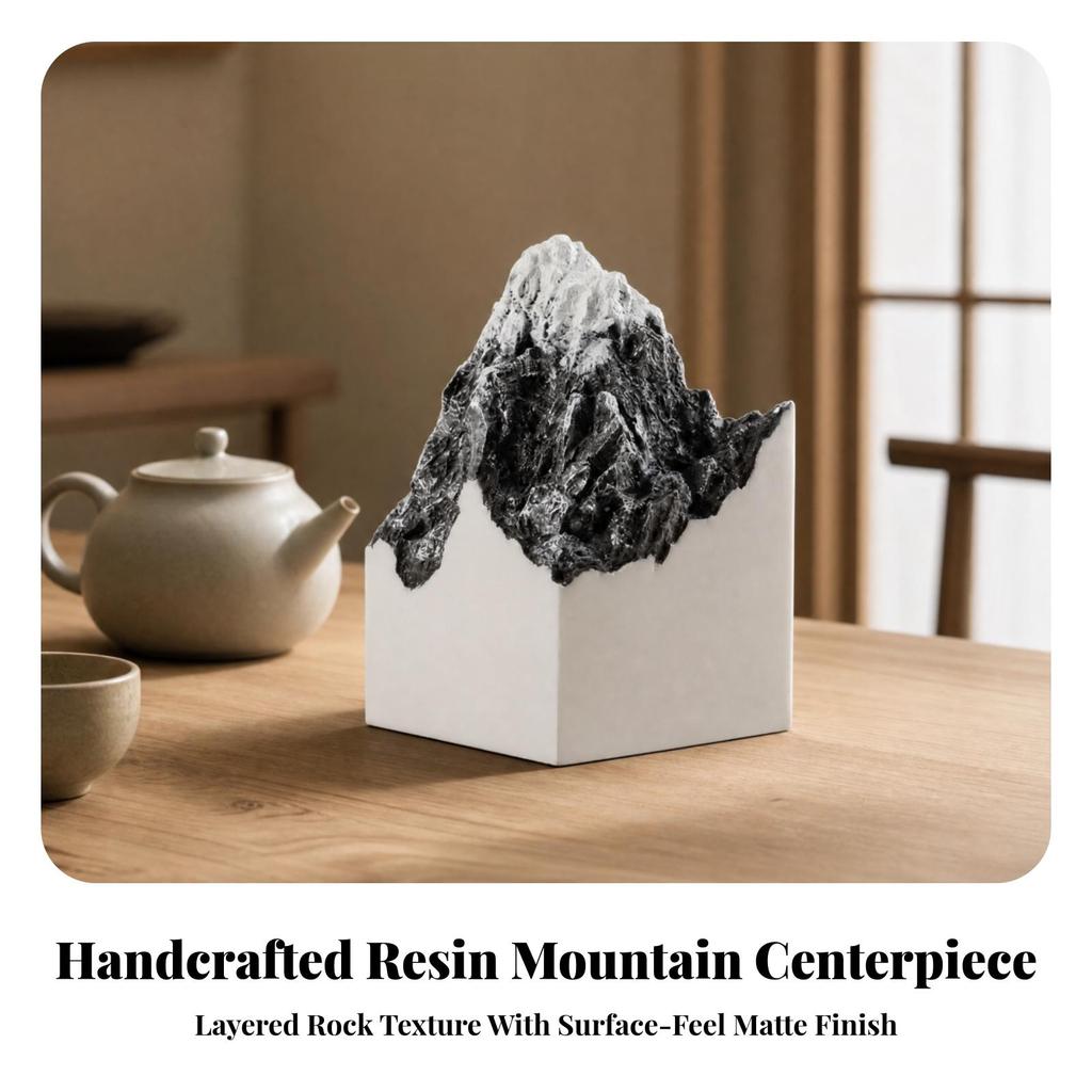 Chinese-Style Mountain Landscape Ornament Vertical for Guesthouse