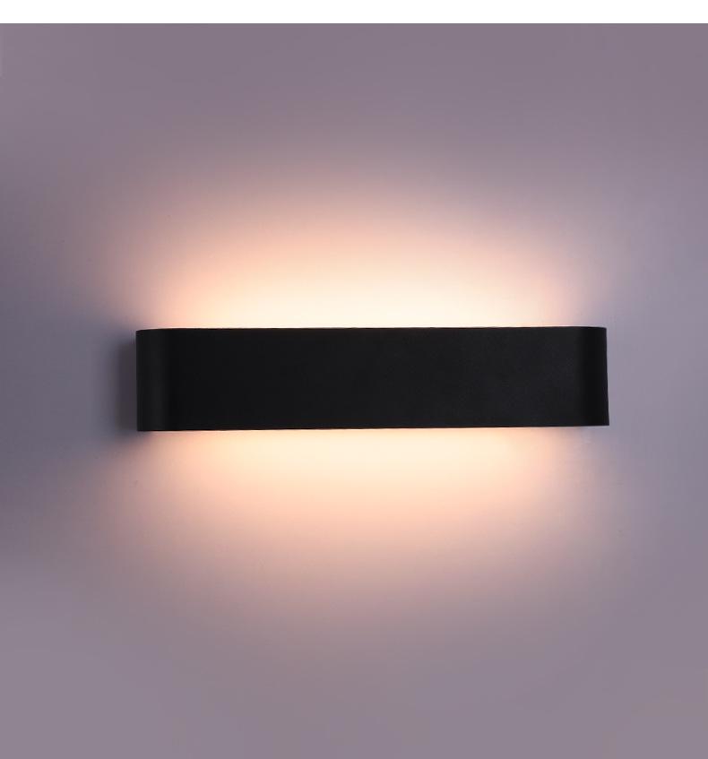 Black LED Wall Lamp: Dimmable Bedside Reading Light for Guest Room and Bedroom
