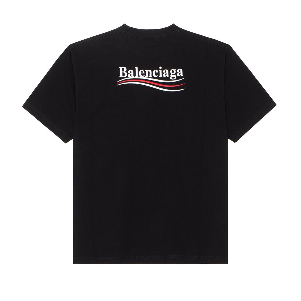 Balenciaga Czarny Polityczny Kampanijny Oversize T-shirt 'Czarny/Biały' 641655TKVJ11070