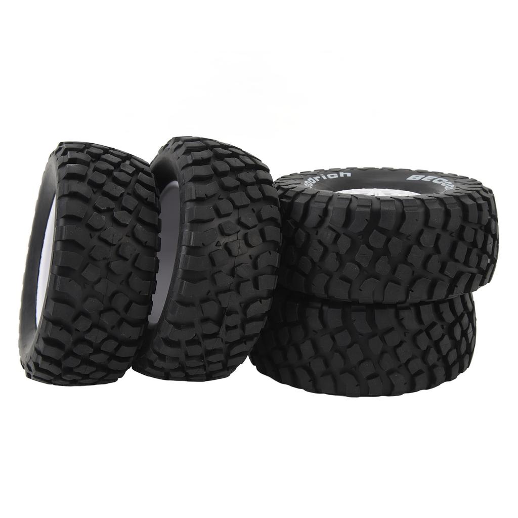 4 PCS 17 Short Course Truck Tires Easy To Install Strong Grip White Rim RC Model Car Tires for