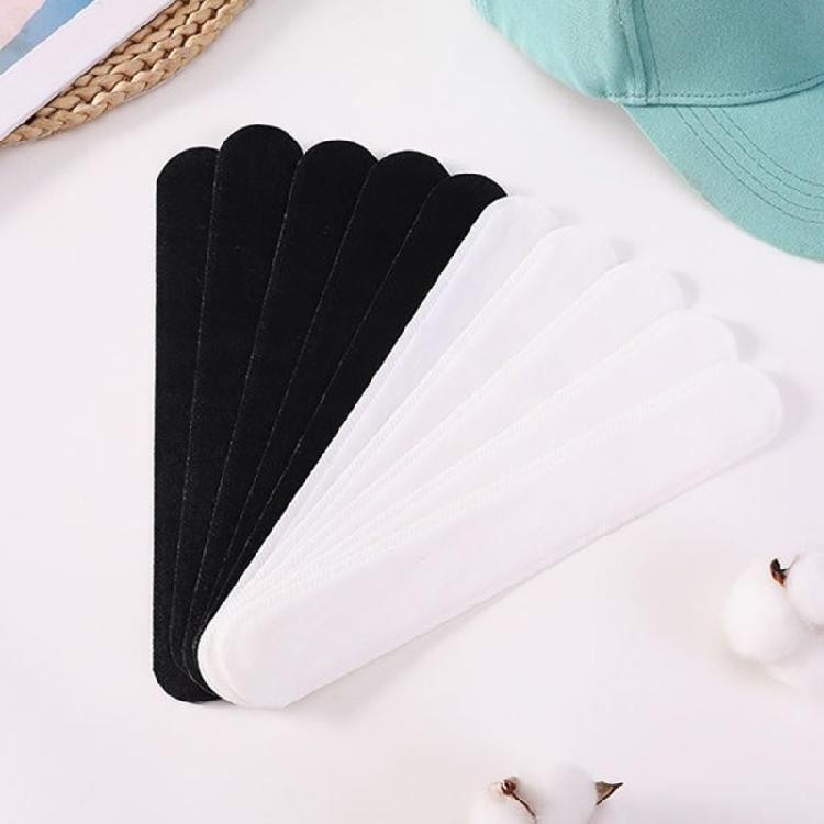10PCS Cap Sweat Absorbers Not Residues Sticker Expendable Hat Sweat Guards Nonwoven Texture Suitable for Sports Hat