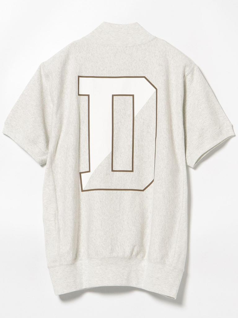 Beams Golf Men's S/S Sweatshirt (Special Order) Reverse Weave® Half-Zip Pullover, Oatmeal, Size L, 82030198411