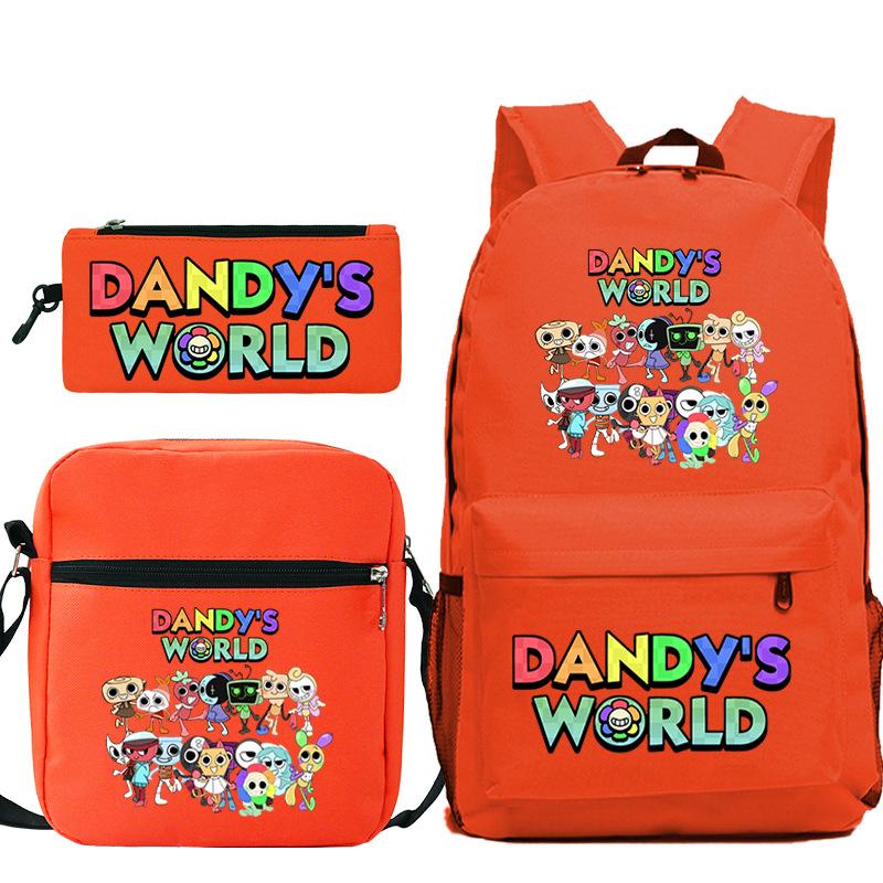 Dandy's World Game Merchandise Printed Primary and Secondary School Schoolbag Three-piece Popular Children's Backpack