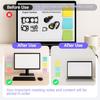Removable Sticky Note Holder, Acrylic Desktop Memo Message Board, Transparent Portable Monitor Memo Stand for Any Computer and Laptop