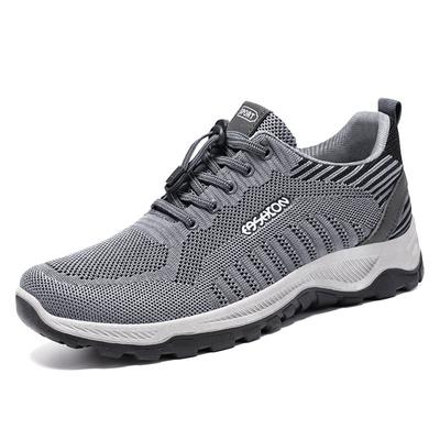 Heren Lente Flyknit Wandelschoenen Dikke Zool Comfortabele Casual Mesh Instappers Lichtgewicht Dagelijkse Schoenen voor de Hele Dag