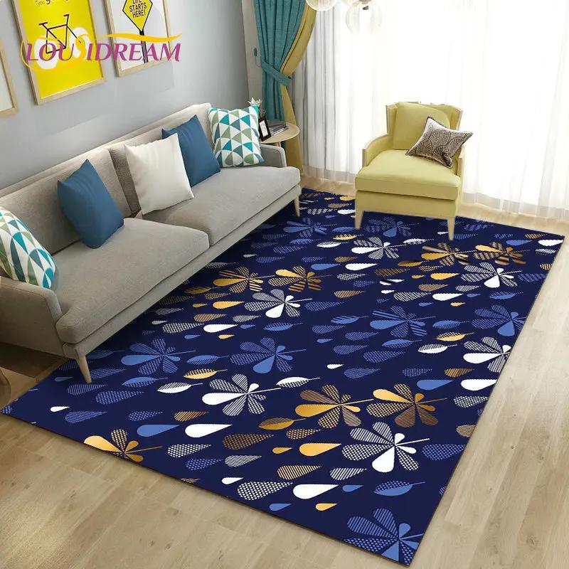 3D Mushroom Flower Plant Leaf Area Rug,Carpet Rug for Living Room Bedroom Sofa Doormat Decoration,Kitchen Non-slip Floor Mat