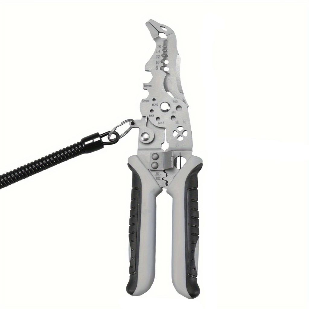 12 In 1 Wire Stripper Multifunctional Cutting Pliers Tool Used For Appliance Repair,Electrician Wire Cutting,Crimping,Winding